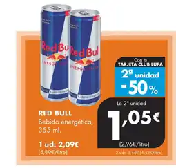Supermercados Lupa RED BULL Bebida energética oferta