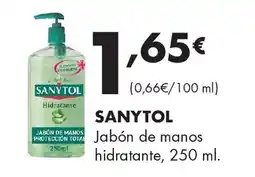 Supermercados Lupa SANYTOL Jabón de manos hidratante oferta