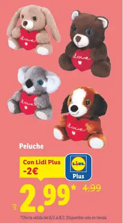 Lidl Peluche oferta