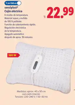 Lidl SENSIPLAST Cojín eléctrico oferta