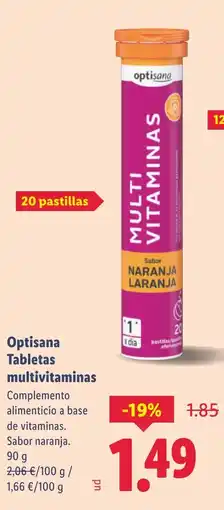 Lidl OPRISANA Tabletas multivitaminas oferta