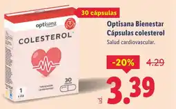 Lidl OPTISANA Bienestar Cápsulas colesterol oferta