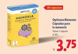 Lidl OPTISANA Bienestar Cápsulas para la memoria oferta