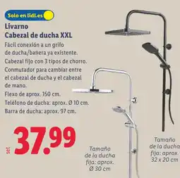 Lidl Livarno Cabezal de ducha XXL oferta