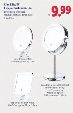 Lidl CIEN BEAUTY Espejo con iluminación oferta