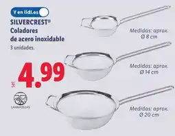 Lidl SILVERCREST Coladores de acero inoxidable oferta
