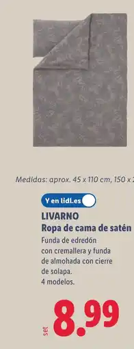 Lidl LIVARNO Ropa de cama de satén oferta