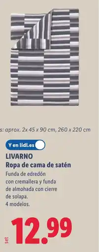 Lidl LIVARNO Ropa de cama de satén oferta