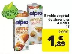 Carrefour Market Alpro - bebida vegetal de almendra oferta
