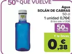 Carrefour Market Solán de cabras - agua oferta