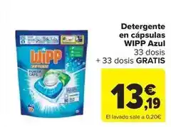 Carrefour Market Wipp - detergente en cápsulas azul oferta