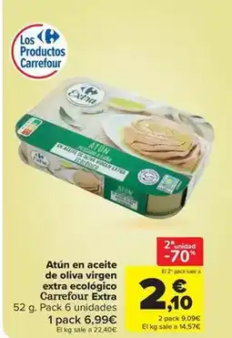 Carrefour Market Carrefour - atun en aceite de oliva virgen extra ecológico extra oferta