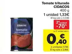 Carrefour Market Cidacos - tomate triturado oferta