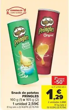 Carrefour Market Pringles - snack de patatas oferta