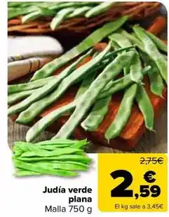 Carrefour Judia verde plana oferta