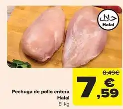 Carrefour Pechuga de pollo entera oferta