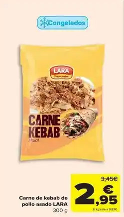 Carrefour Lara - carne de kebab de pollo asado oferta
