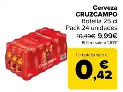 Carrefour Cruzcampo - cerveza oferta