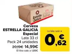 Carrefour Estrella galicia- cerveza especial oferta