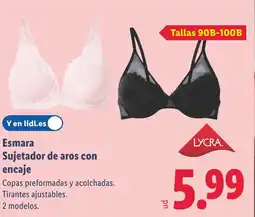 Lidl ESMARA Sujetador de aros con encaje oferta