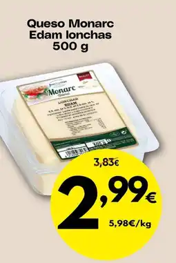 FROIZ Queso Monarc Edam lonchas oferta