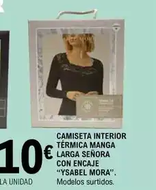 E.Leclerc Ysabel mora - camiseta interior termica manga larga señora con encaje oferta