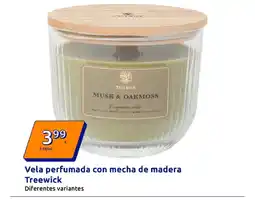 Action Vela perfumada con mecha de madera Treewick oferta