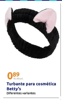 Action Turbante para cosmética Betty's oferta