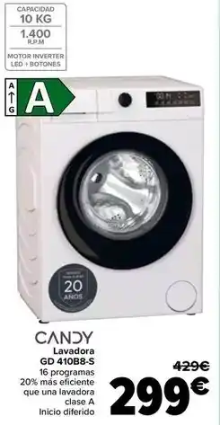 Carrefour Candy - lavadora gd 410b8-s oferta