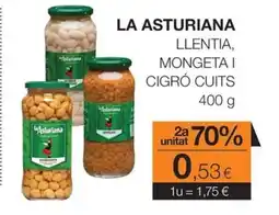 Plusfresc LA ASTURIANA Llentia, mongeta i cigró cuits oferta