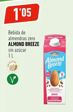 Supermercados Deza ALMOND BREEZE Bebida de almendras zero ALMOND BREEZE sin azúcar oferta