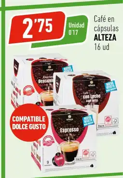 Supermercados Deza ALTEZA Café en cápsulas oferta