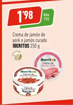 Supermercados Deza IBERITOS Crema de jamón de york o jamón curado oferta