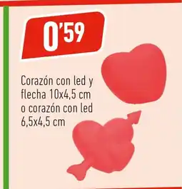 Supermercados Deza Corazón con led y flecha o corazón con led oferta