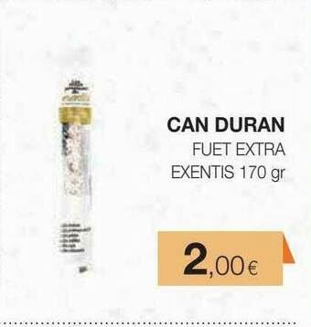 Plusfresc Can Duran Fuet Extra Exentis oferta