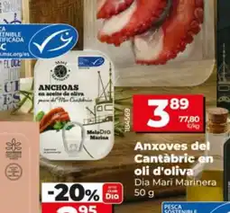 Dia DIA MARI MARINERA Anxoves del Cantàbric en oli d'oliva oferta
