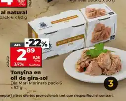 Dia DIA MARI MARINERA Tonyina en oli de gira-sol oferta