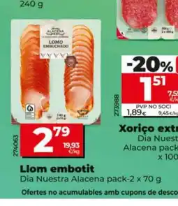 Dia DIA NUESTRA ALACENA Llom embotit oferta