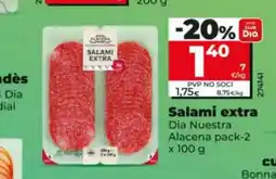 Dia DIA NUESTRA ALACENA Salami extra oferta