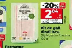 Dia DIA NUESTRA ALACENA Pit de gall dindi 92% oferta