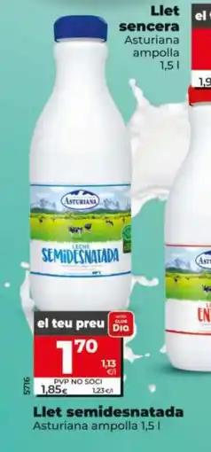 Dia ASTURIANA Llet semidesnatada oferta
