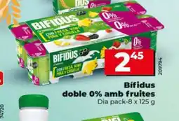 Dia BIFIDUS doble 0% amb fruites oferta