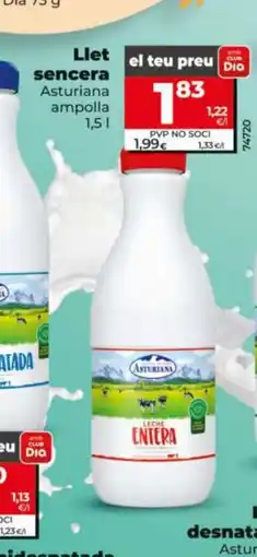 Dia ASTURIANA Llet sencera oferta