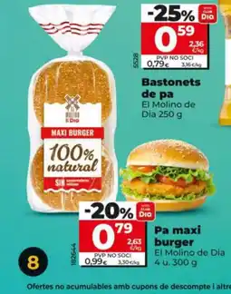 Dia EL MOLINO DE DIA Pa maxi burger oferta