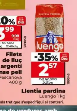 Dia LUENGO Llentia pardina oferta