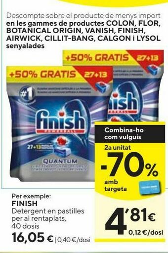 Caprabo Detergente en cápsulas finish oferta