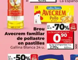 Dia GALLINA BLANCA Brou Avecrem familiar de pollastre en pastilles oferta