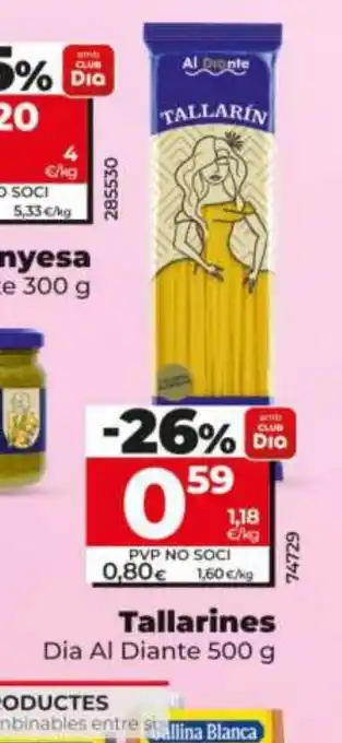 Dia DIA AL DIANTE Tallarines oferta