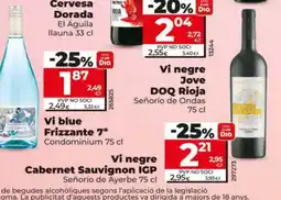 Dia SEÑORIO DE AYERBE Vi negre Cabernet Sauvignon IGP oferta