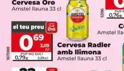 Dia AMSTEL Cervesa Radler amb llimona oferta